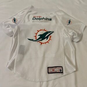 NFL Miami Dolphins White Mesh Pet Jersey with Team Logo